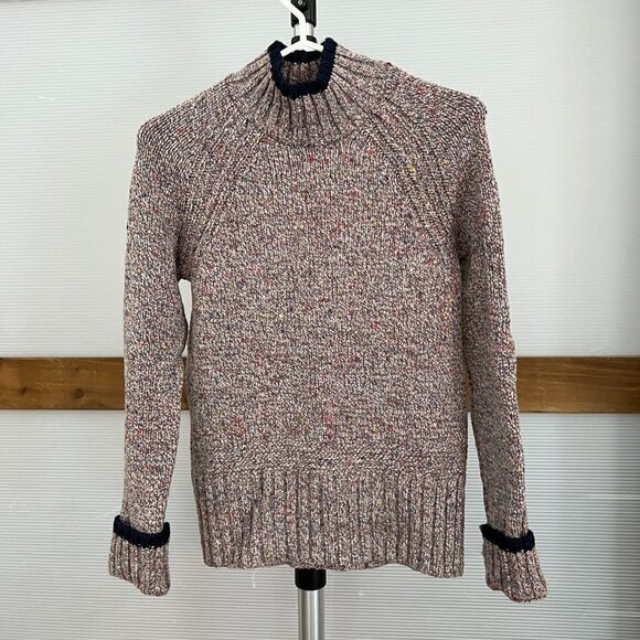 Rachel‎ Zoe Wool Silk Blend Multicolor High Neck Knit Sweater Sz S - Picture 1 of 15